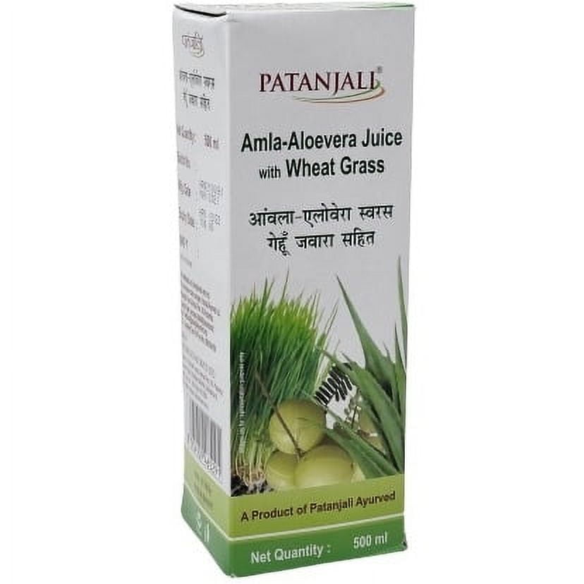 Pack Of 2 - Patanjali Amla-Aloevera With Wheat Grass Juice - 500 Ml (17.63 Fl Oz)