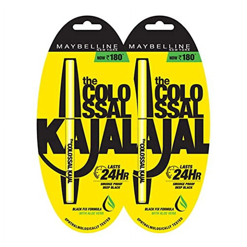 Maybelline New York Kajal, Intense Colour, Waterproof, Long lasting 24Hrs Stay, Colossal K