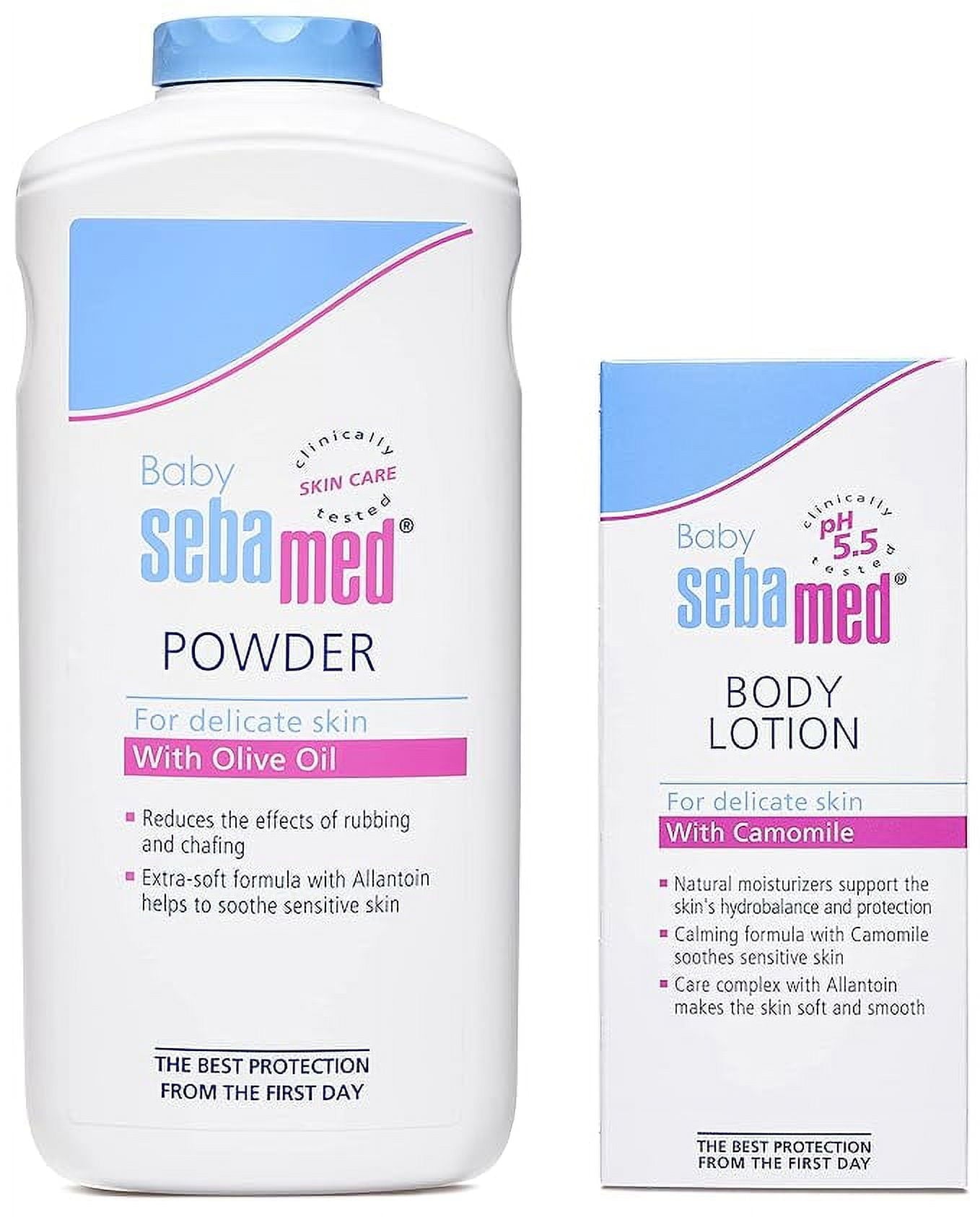 SebaMed Baby Powder, 200g & Baby Lotion, 100ml Combo