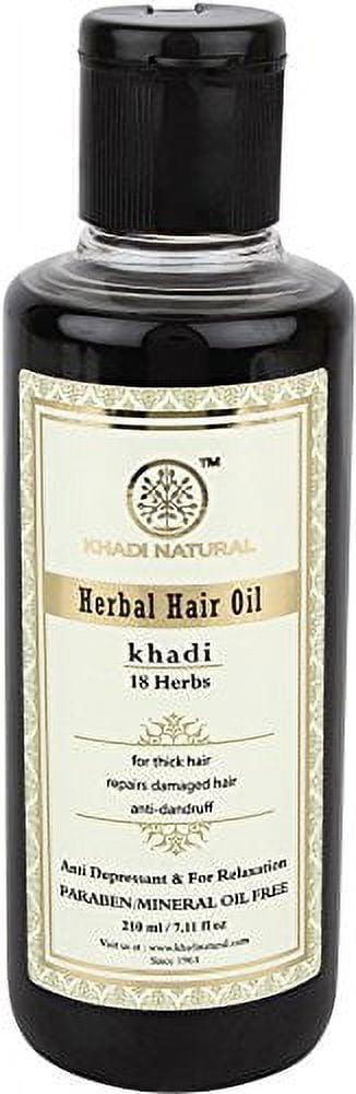 Khadi Natural Ayurvedic Herbal 18 Herbs HairOil for Strong Smooth Hair (210 ml)