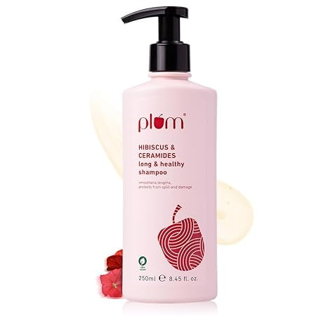 Plum Hibiscus & Ceramides Long & Healthy Shampoo | Hydrates & Conditions Hair, Prevents Sp