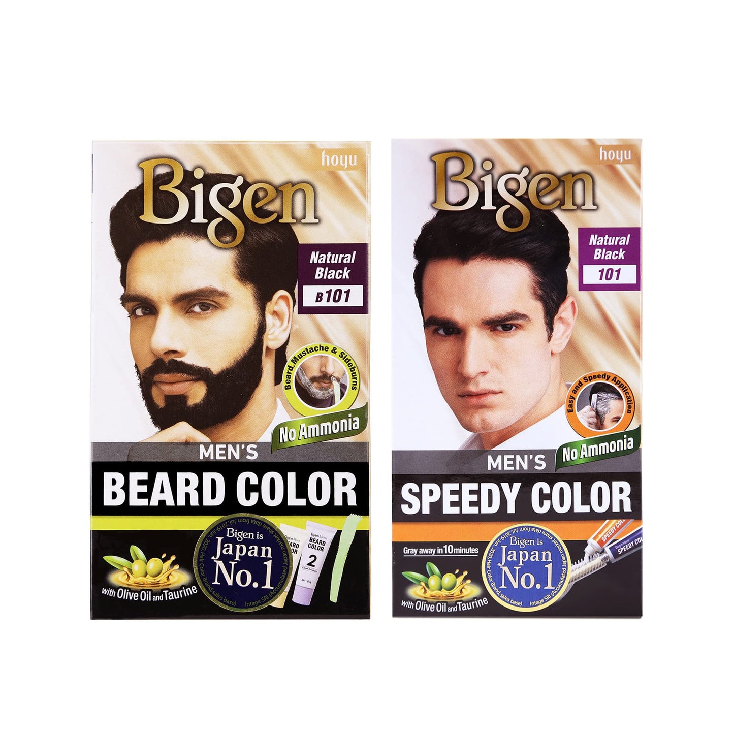 Bigen Beard 101 & Men’S Speedy Hair Color 101 (Pack Of 2)