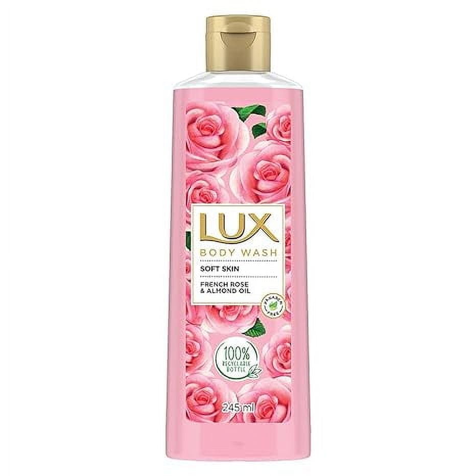 LUX Shower Gel, French Rose Fragrance & Almond Oil Bodywash, 245 ml