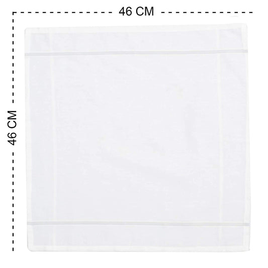 iKonbi Mens Premium White Base Coloured Border Cotton Handkerchief set of 3 piece
