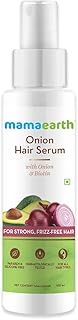 Mamaearth Onion Hair Serum For Silky & Smooth Hair, Tames Frizzy Hair, with Onion & Biotin