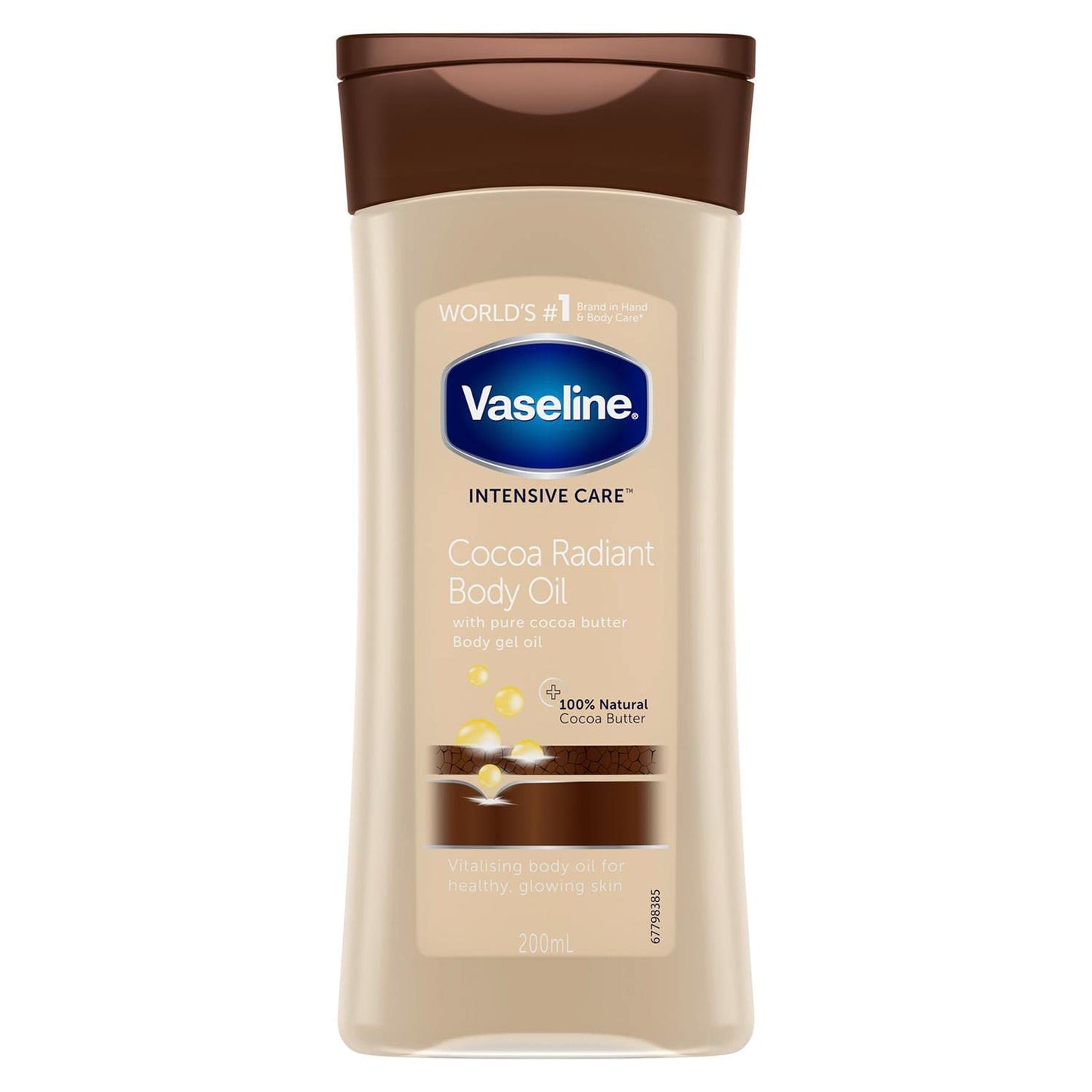 2 Pack Vaseline Intensive Care Cocoa Radiant BodyOil 200 ml