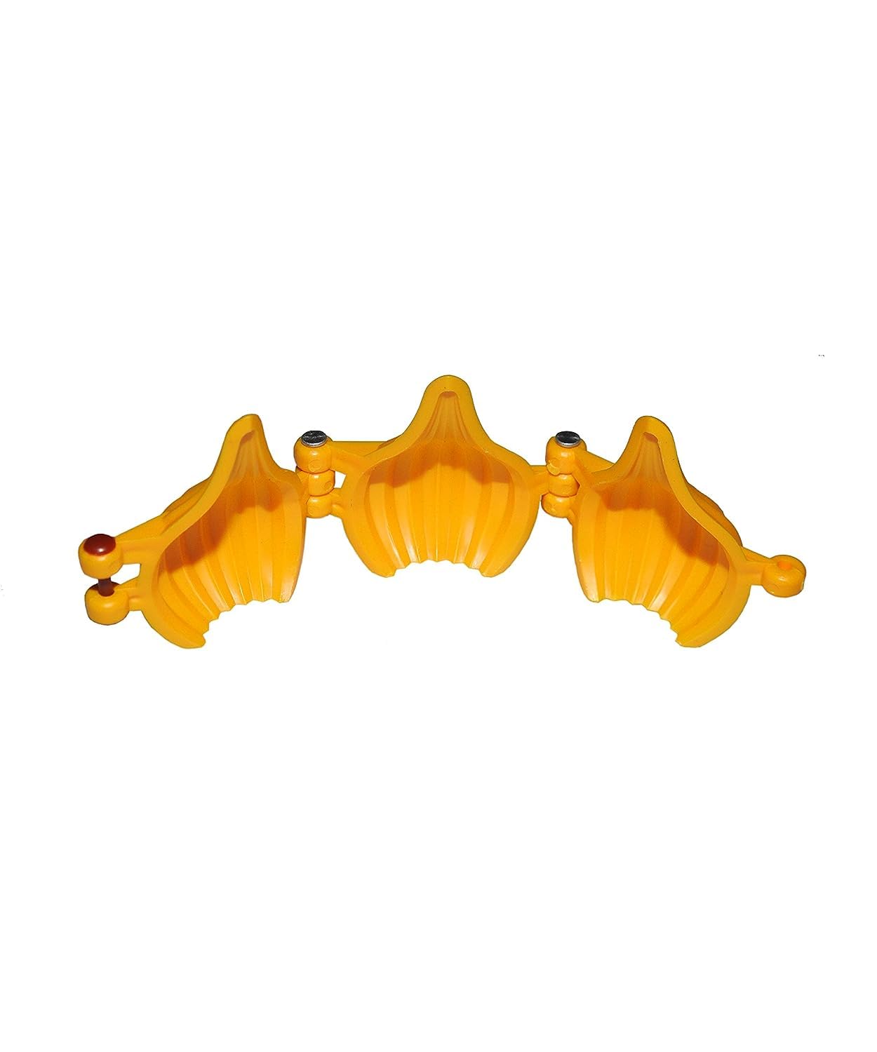 iKonbi Bappa Special 3 Fold Modak Mold Small Size No 1 Set of 2 Pieces idle as Sancha Mould for modak ladoo peda Choclate Cake Muffin for Ganpati