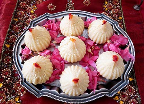 iKonbi Bappa Special 3 Fold Modak Mold Small Size No 1 Set of 2 Pieces idle as Sancha Mould for modak ladoo peda Choclate Cake Muffin for Ganpati