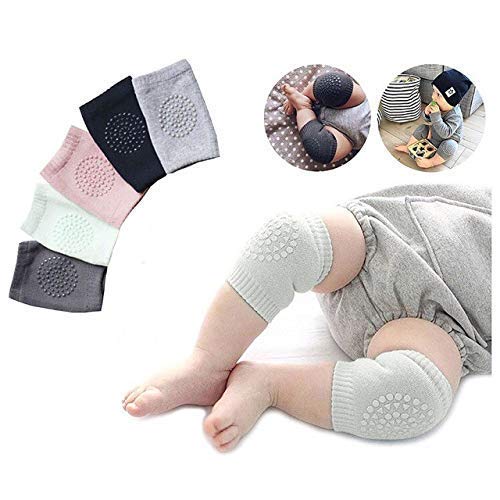 iKonbi Baby Crawling Anti-Slip Knee Pads, Unisex Baby Toddlers Knee Pads Random Colour Pair of 2