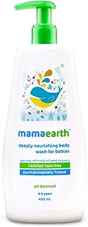 Mamaearth Deeply Nourishing BodyWash For Babies - 400ml | Infused with Coconut Oil, Orange