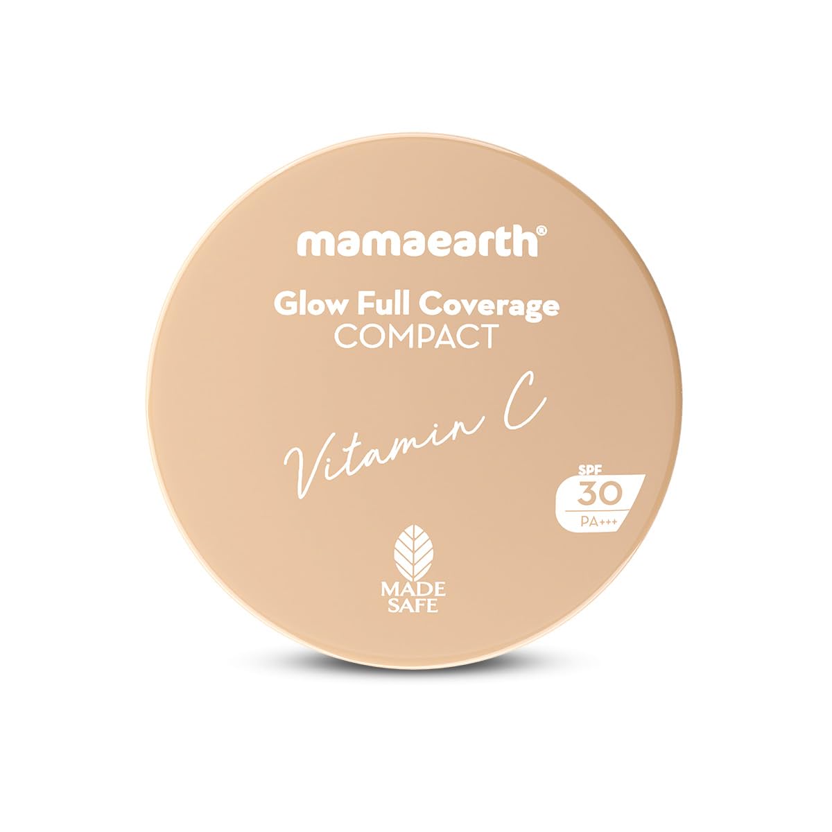 Mamaearth Glow Full Coverage Compact: SPF 30, Vitamin C & Turmeric, 9