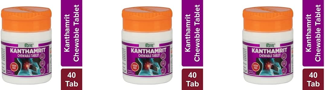 Patanjali Divya Kanthamrit Chewable Tablets: 6g, Pack of