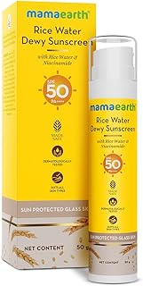 Mamaearth Rice Water Dewy Sunscreen with Rice Water & Niacinamide 50 g | Gives SPF50 & PA+