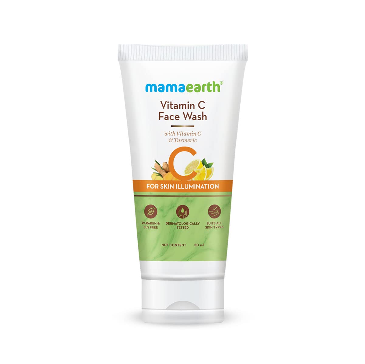Mamaearth Vitamin C Face Wash: Gentle & Hydrating, Turmeric, 100