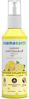 Mamaearth Lemon Anti-Dandruff HairOil for Flaky Scalp 100ml|Scalp Irritation Relief|Nouris
