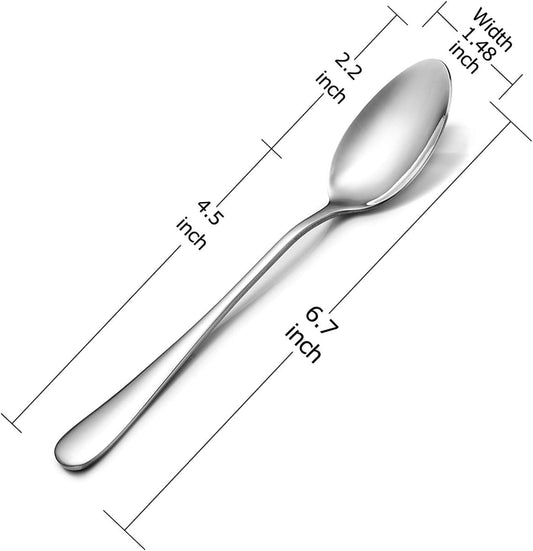 iKonbi Teaspoon Set Stainless Steel, 6.7 inch, Pack of 24