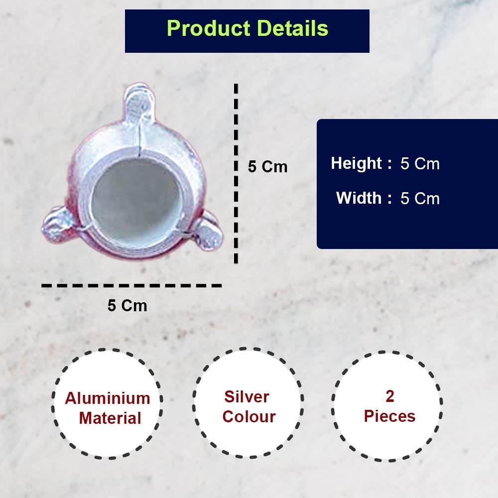 iKonbi Modak Maker Mould Aluminum for Ganpati, Diwali, Dasra, and Other Festival Set of 2SMALL SIZE