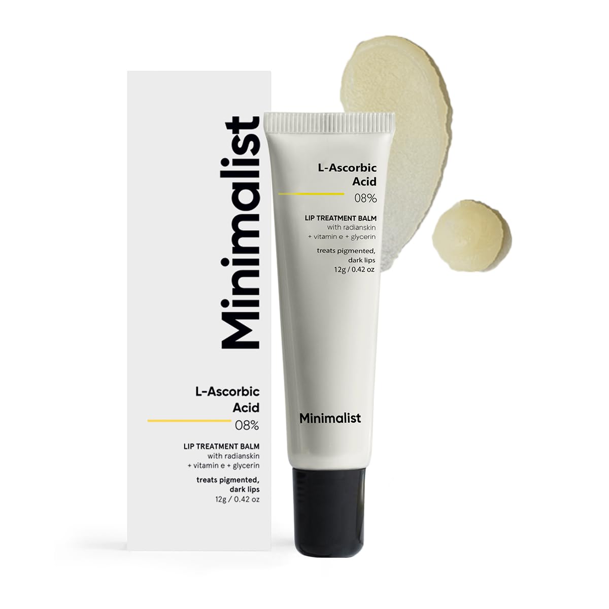 Minimalist 8% L-Ascorbic Acid LipBalm: Vitamin E,