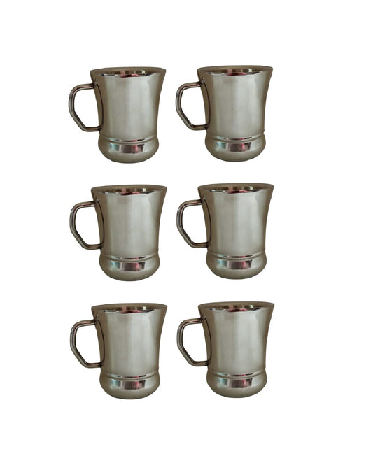 iKonbi Stainless Steel Double Wall World Cups 120 ml- Set of 6