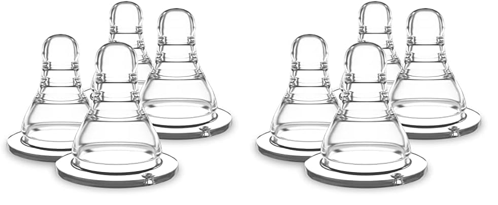 LuvLap Anti-Colic Essential Teat/Nipple for Slim Neck Bottle,4pcs Fast Flow, 6m+, Made of