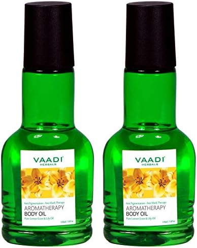 Vaadi Herbals Aromatherapy BodyOil, Lemongrass and Lily, 110ml x 2