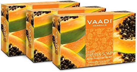Vaadi Herbals Fresh Papaya Soap, 75g (Pack of 3)