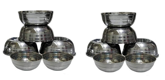 iKonbi 12 pcs Stainless Steel sabji Bowls