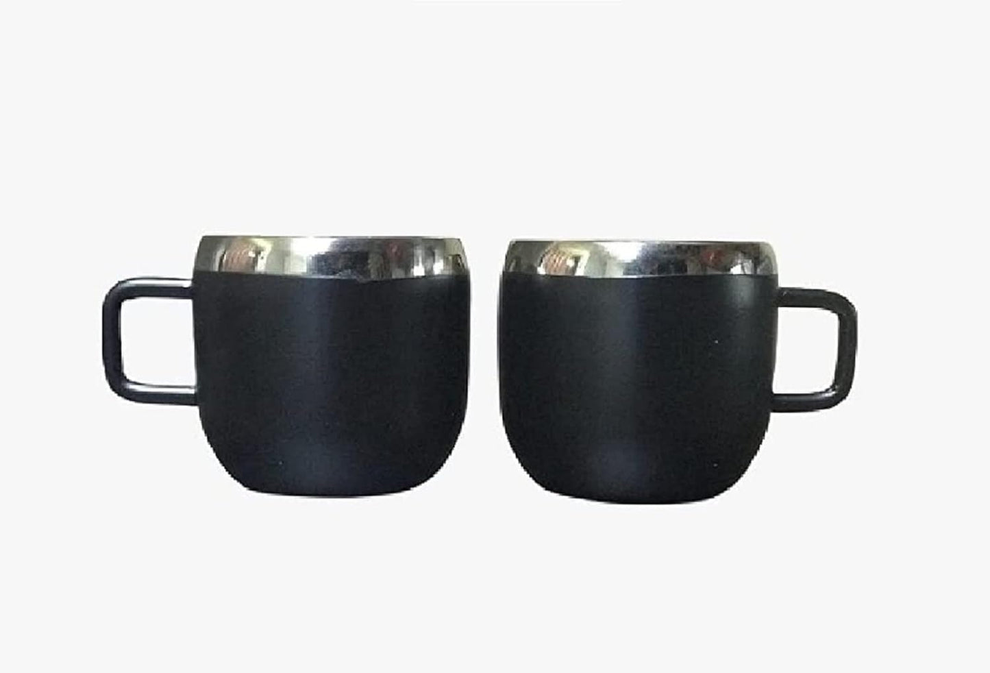 iKonbi Stainless Steel Double Wall Colorful Apple Cups- Set of 6 90 ml Each