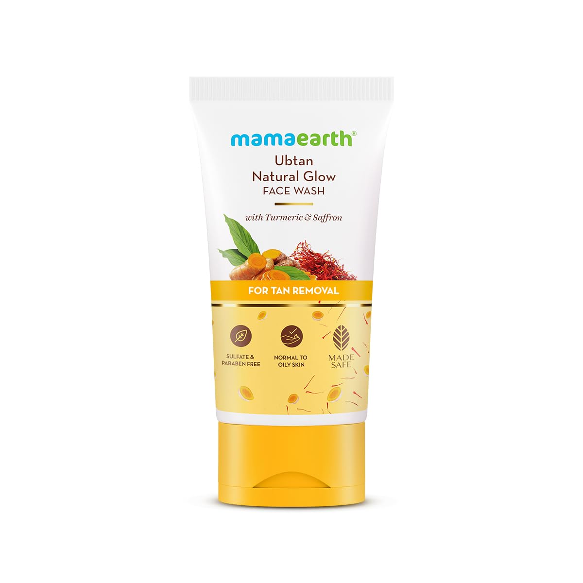 Mamaearth Ubtan Face Wash: Tan Removal, Turmeric & Saffron, 150