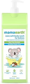 Mamaearth Coco Soft BodyWash For Babies - 400 ml | Infused with Coconut Milk & Turmeric |