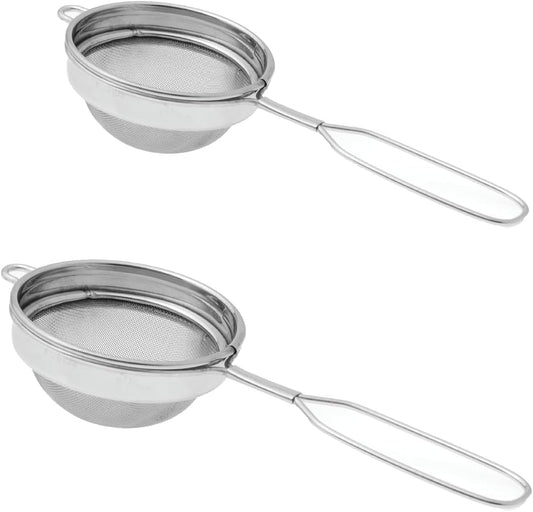 iKonbi Classic Tea Strainer Set Size 7 & 8, 9 cm and 9.5 cm, Pack of 2