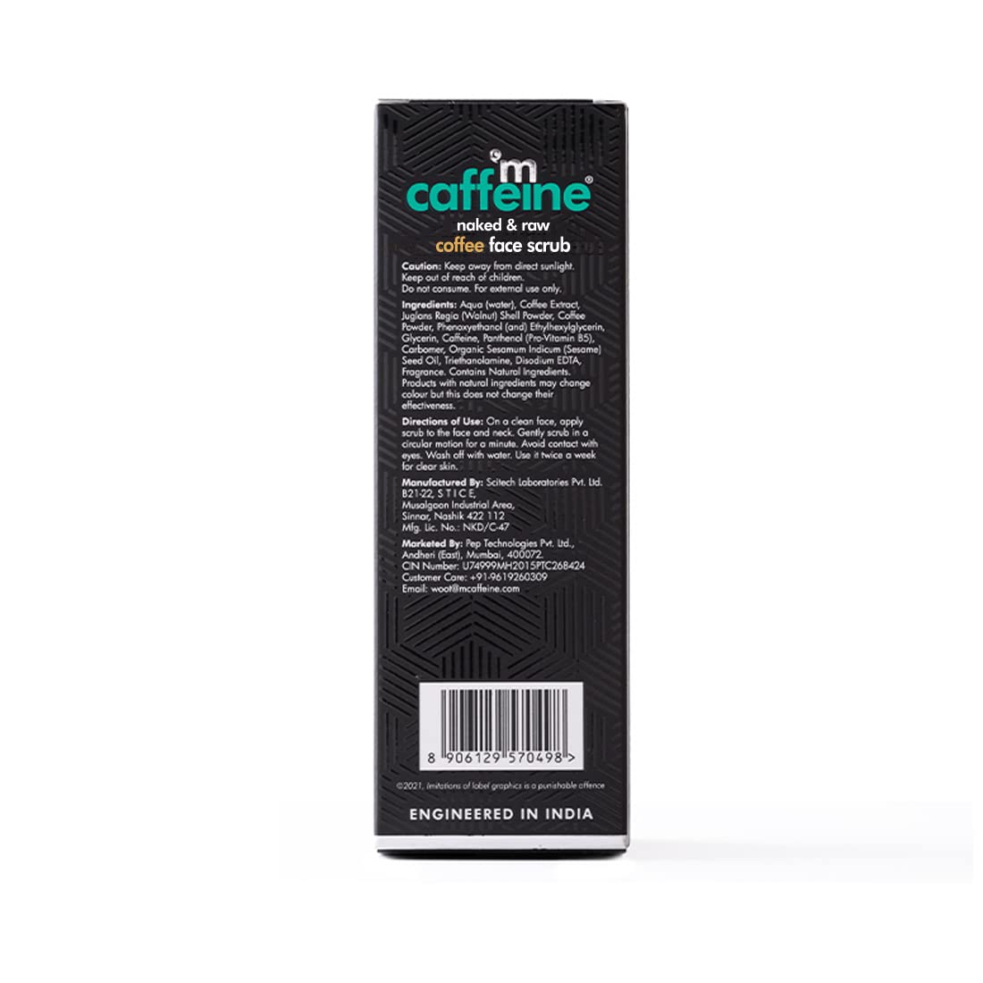 mCaffeine Espresso Coffee & Walnut Face Scrub: 75 g