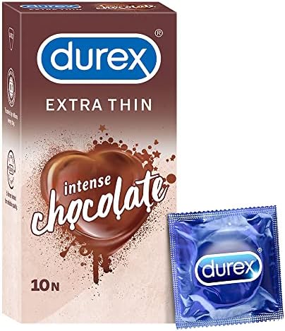 Durex Extra Thin Intense Chocolate Flavoured Condoms for Men - 10s