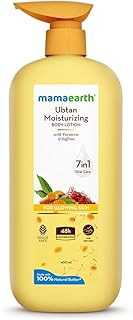 Mamaearth Ubtan Moisturizing BodyLotion with Turmeric & Saffron for shining Skin 400 ml |