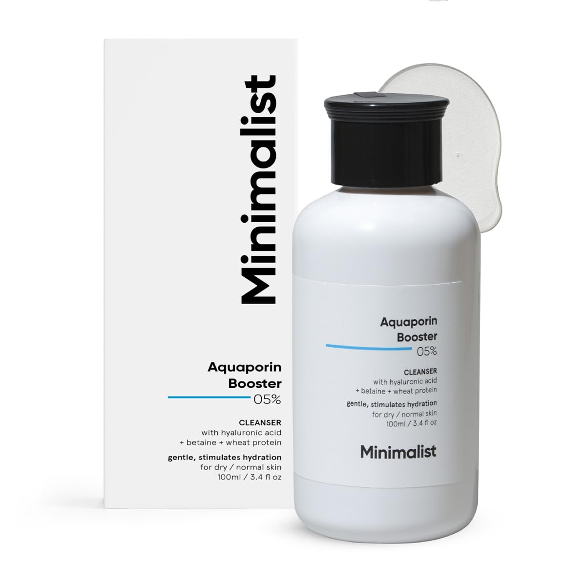 Minimalist FaceWash for Dry Skin: Hyaluronic Acid, 5% Aquaporin Booster,