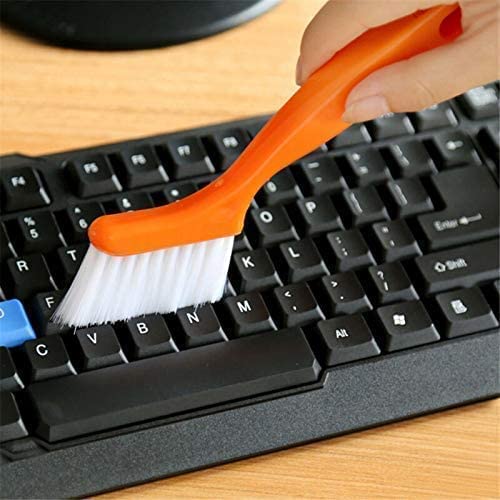iKonbi Multifunctional Foldable Plastic Window Frame Cleaning Brush with Dust Dirt Scraper, Multicolour