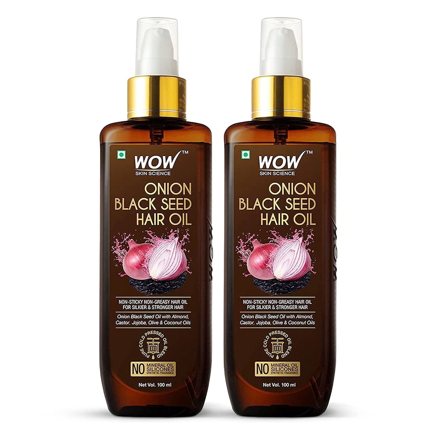 WOW Skin Science Onion Black Seed HairOil for Dry Damaged Hair & Growth - Hair Treatment f
