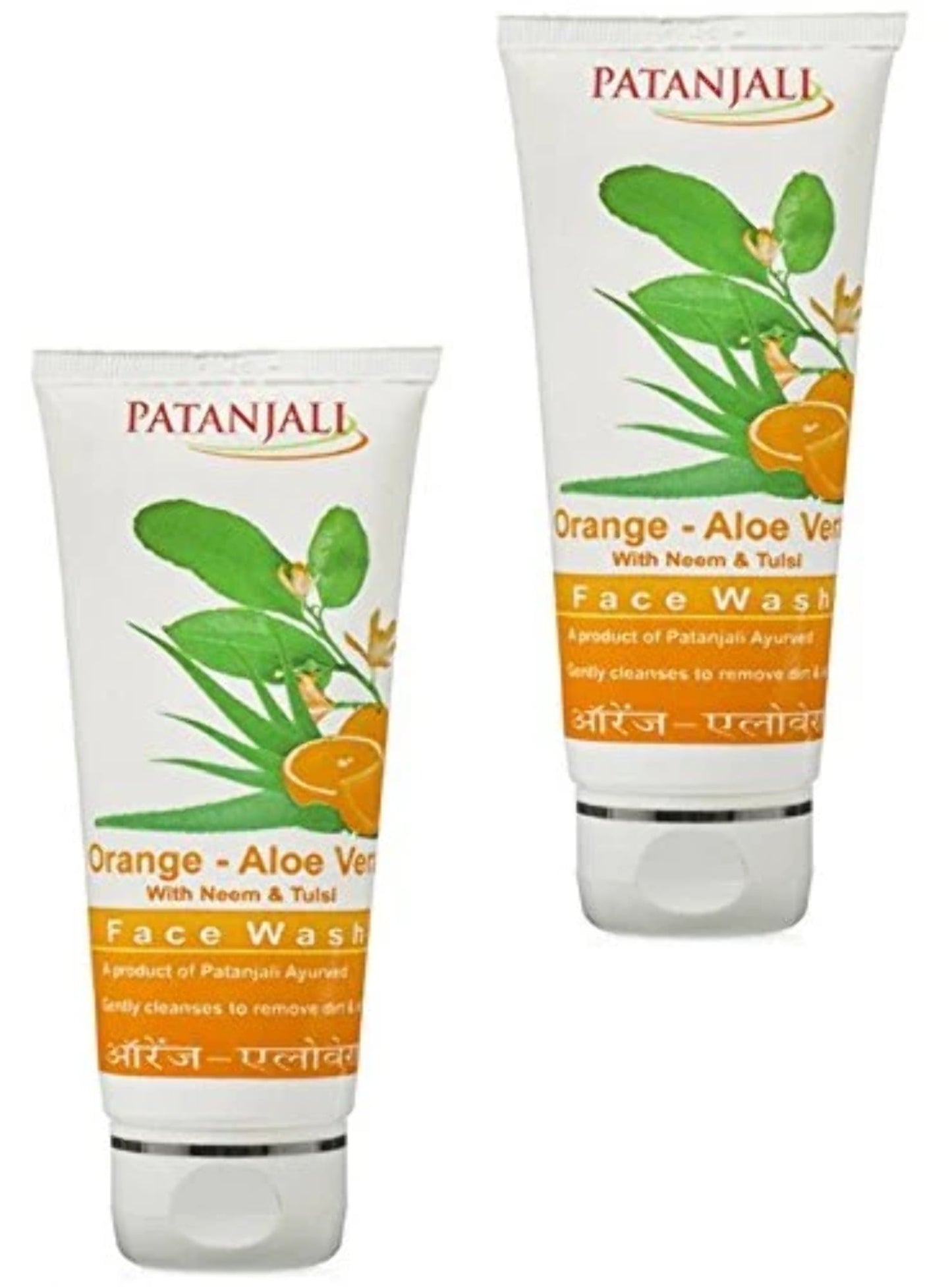 PATANJALI ORANGE ALOEVERA FaceWash 60GM (Pack of 2)