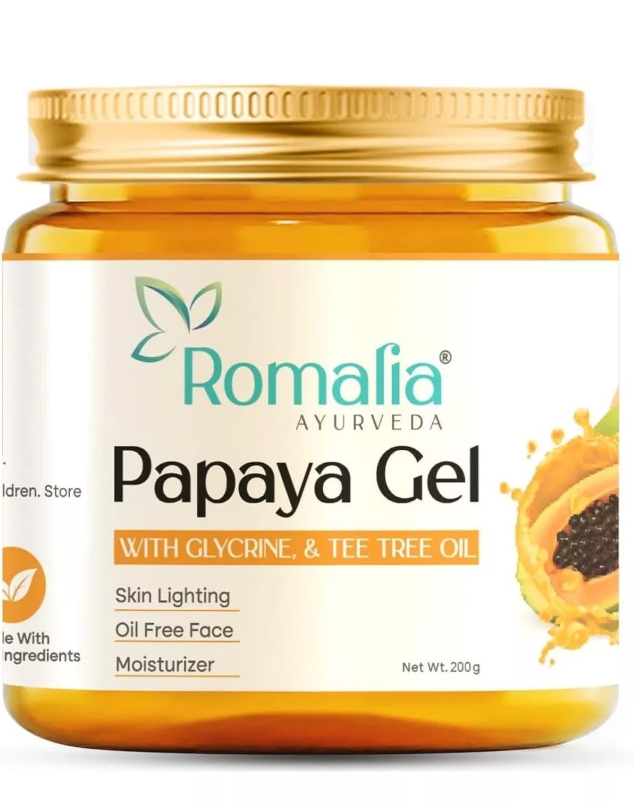 Romalia Ayurveda® Papaya Gel for Skin Pigmentation with Aloe Vera, Neem-200 GRAMS