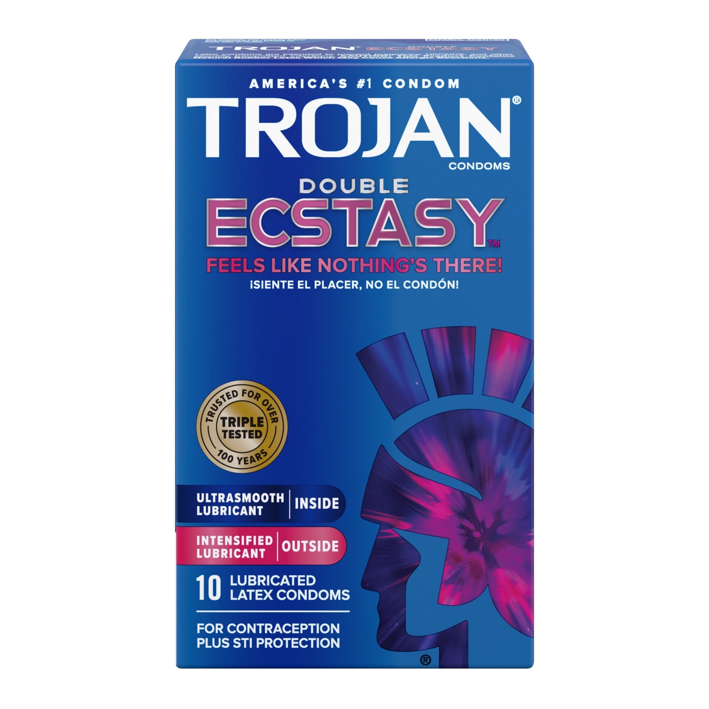 Trojan Double Ecstasy Lubricated Condoms - 10 Count