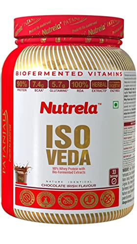 Patanjali Nutrela Gold Whey Protien Isolate Powder with Herbal Extracts and Digestive Enzy