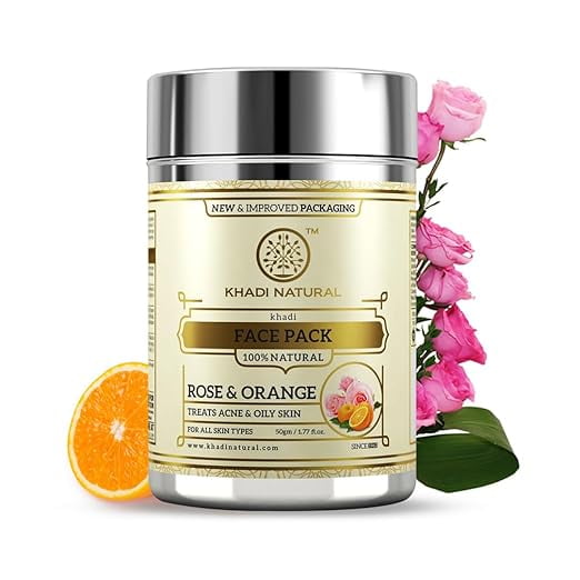 Khadi Natural Ayurvedic Rose & Orange FacePack 50 GM