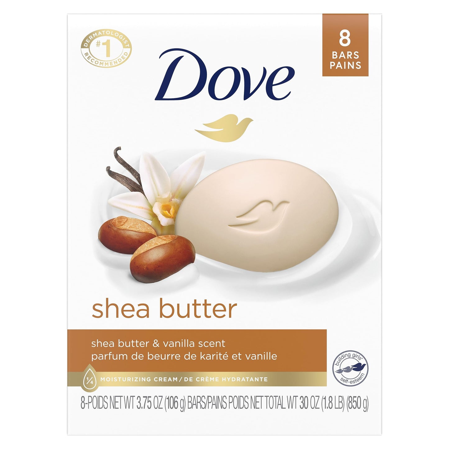 Dove Beauty Bar Skin Cleanser for Gentle Soft SkinCare Shea Butter More Moisturizing Than