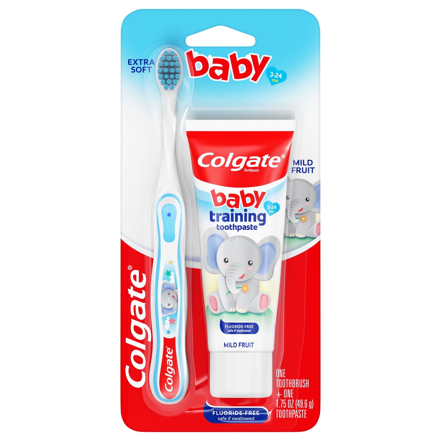 Colgate My First Baby and Toddler Toothpaste and Toothbrush Set, Mild Fruit