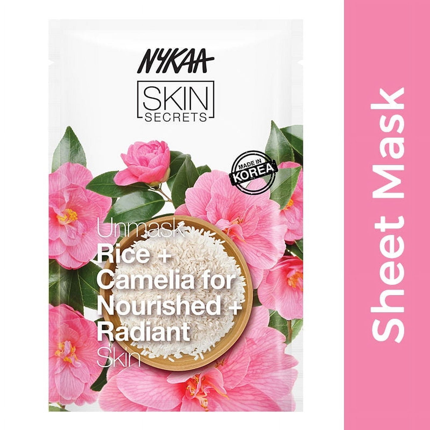 Nykaa Skin Secrets Exotic Indulgence Rice + Camellia Sheet Mask For Nourished & Radiant Sk