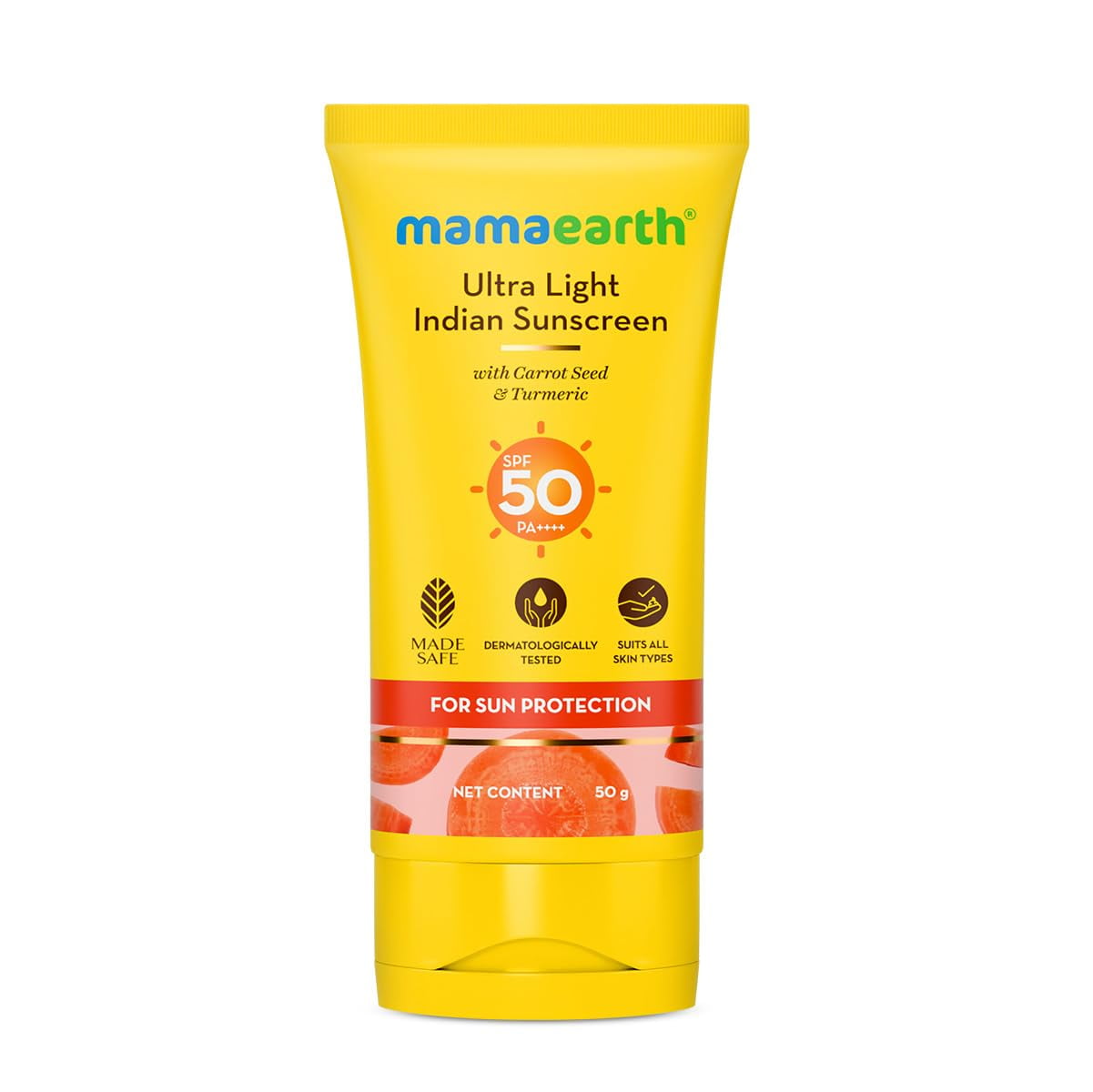 Mamaearth Ultra Light Sunscreen Lotion | Organic & Natural SPF 50 Broad Spectrum Sunblock