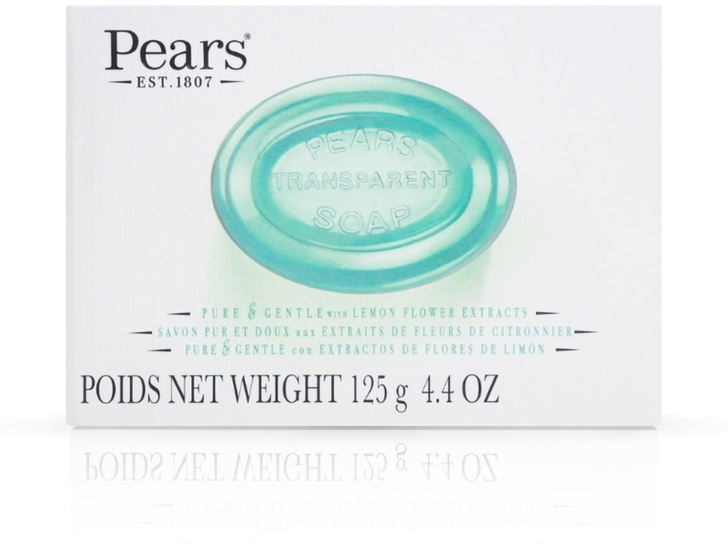 Pears Oil Clear Soap With Lemon Flower Extract 4.4 oz (Pack of 4)