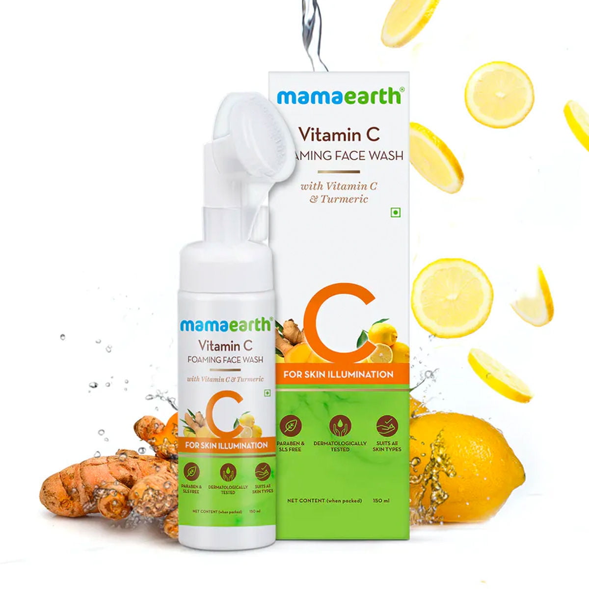 Mamaearth Vitamin C Foaming FaceWash with Vitamin C & Turmeric(150ml)