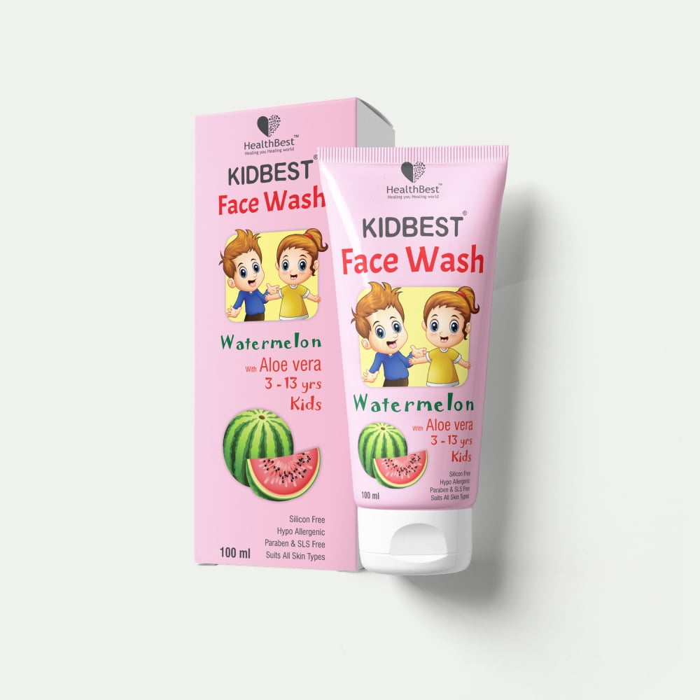 Healthbest Kids FaceWash Gentle Cleansing - 100ml Natural Aloe Watermelon