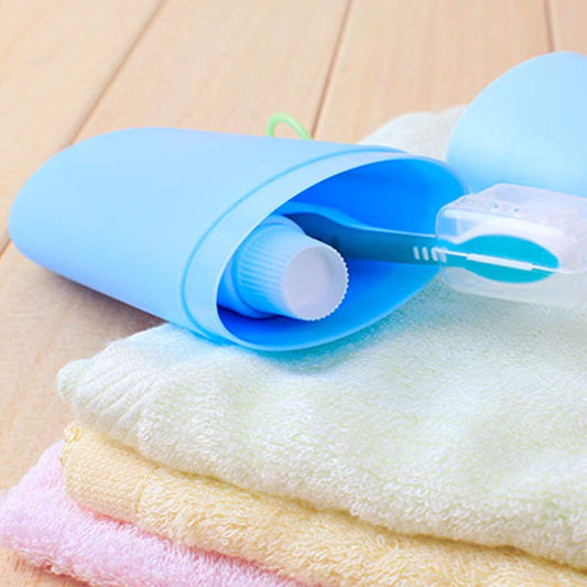 iKonbi Plastic Travel Toothpaste/Toothbrush,Multi-purpose Holder Box set of 2 random colour